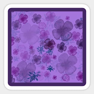 Purple abstract flowers Sticker